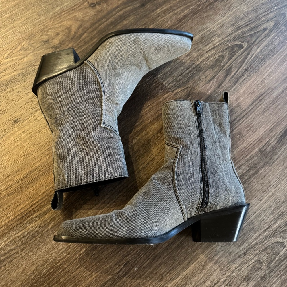 BIMBA Y LOLA | Denim Gray Ankle Boots